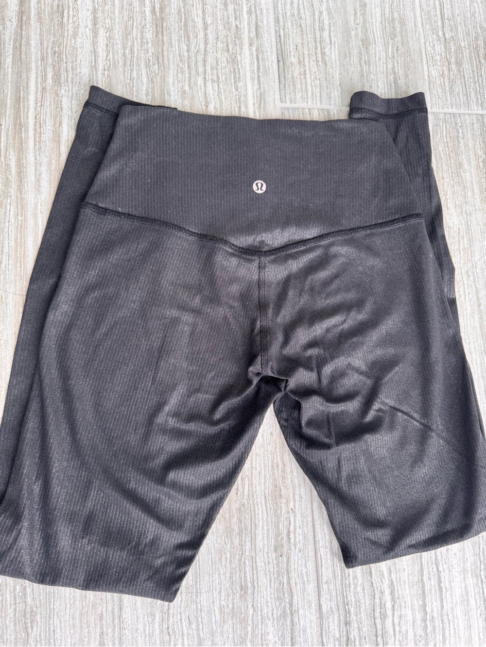 Lululemon Black High-Rise Align Metallic Leggings